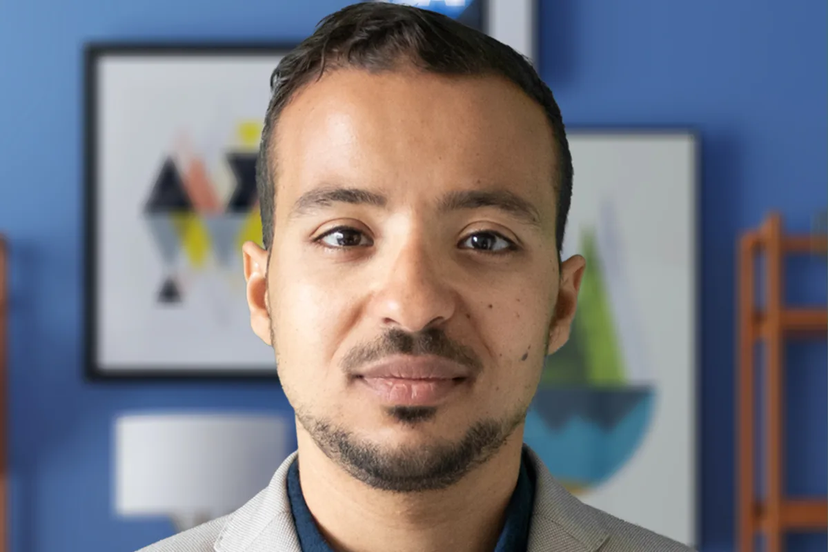 Abdullah Galal in his studio